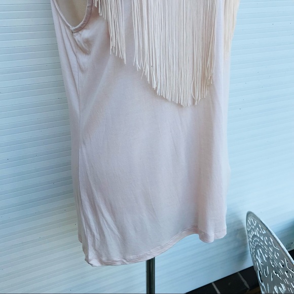 Witchery Cream Beige Fringe Top Size Small - Picture 3 of 8